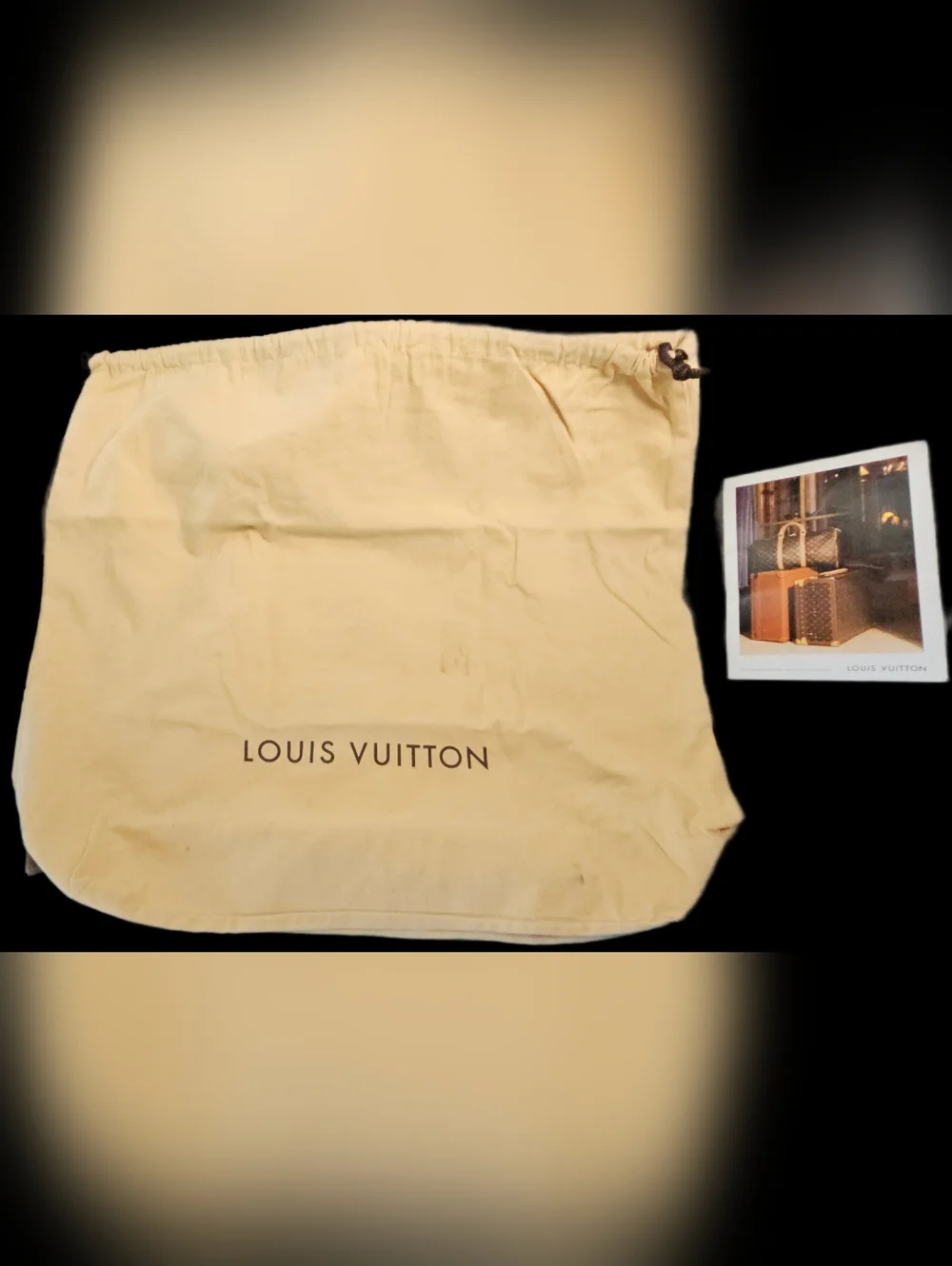 Louis Vuitton XL Luggage Dust Bag Card Holder Set Travel Keepall 55 60 Bundle